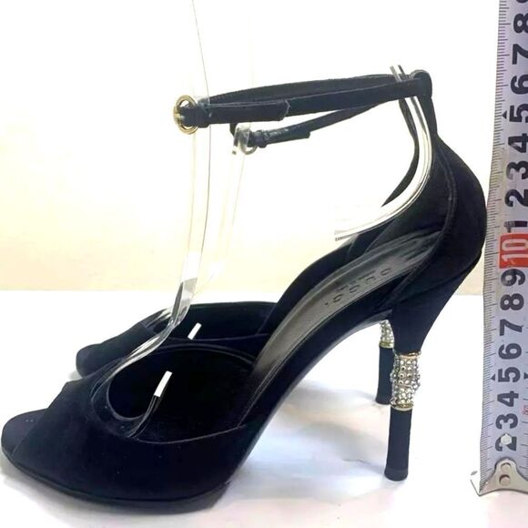 Gucci Swavarski adorned Heels Authentic PRISTINE CONDITION New - Picture 2 of 12
